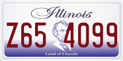 IL license plate Z654099