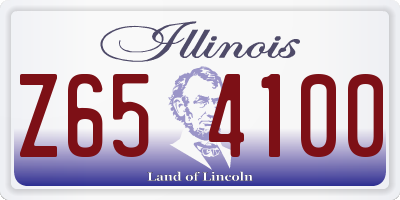 IL license plate Z654100
