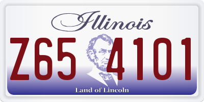 IL license plate Z654101