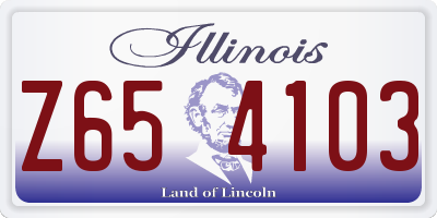 IL license plate Z654103