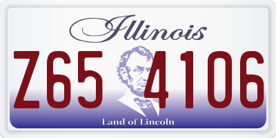 IL license plate Z654106