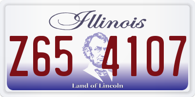 IL license plate Z654107