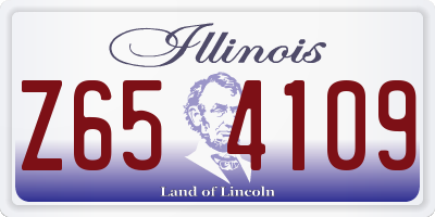 IL license plate Z654109