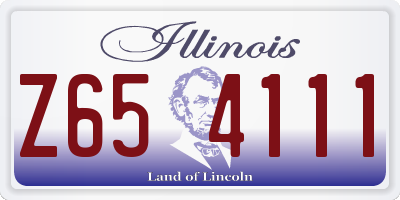 IL license plate Z654111