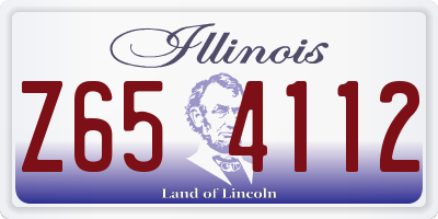 IL license plate Z654112