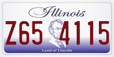 IL license plate Z654115
