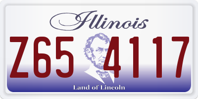 IL license plate Z654117