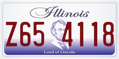 IL license plate Z654118