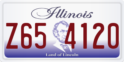 IL license plate Z654120