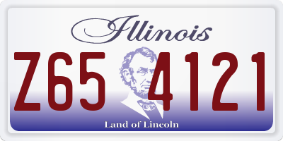 IL license plate Z654121