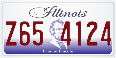 IL license plate Z654124