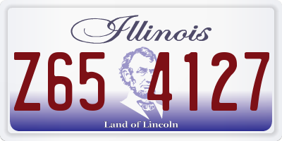 IL license plate Z654127
