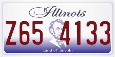 IL license plate Z654133