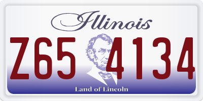 IL license plate Z654134