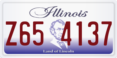 IL license plate Z654137