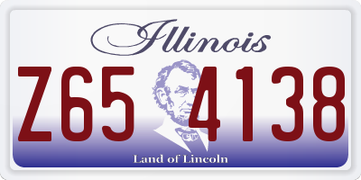 IL license plate Z654138