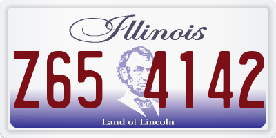 IL license plate Z654142