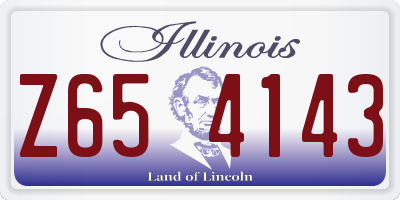 IL license plate Z654143