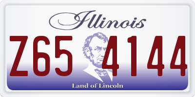 IL license plate Z654144