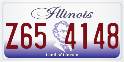 IL license plate Z654148
