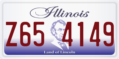 IL license plate Z654149