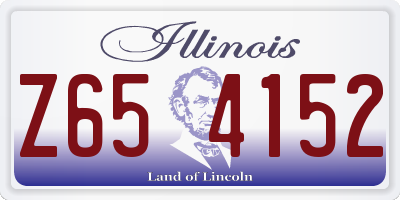 IL license plate Z654152