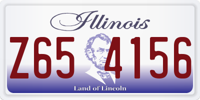 IL license plate Z654156