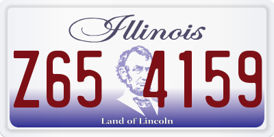 IL license plate Z654159