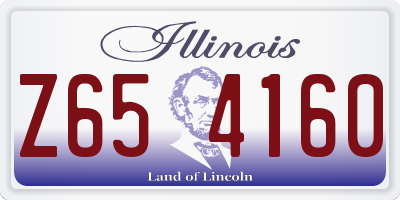 IL license plate Z654160