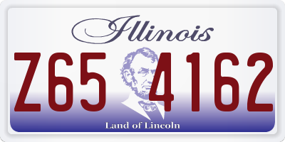 IL license plate Z654162