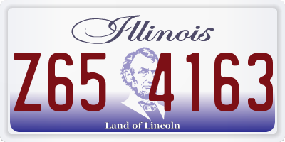 IL license plate Z654163