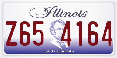 IL license plate Z654164