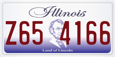 IL license plate Z654166