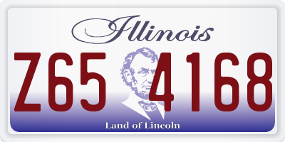 IL license plate Z654168