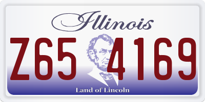 IL license plate Z654169