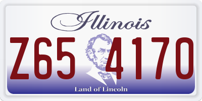 IL license plate Z654170