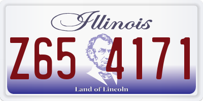 IL license plate Z654171