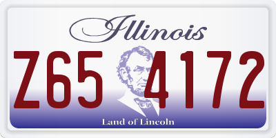 IL license plate Z654172