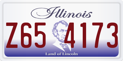 IL license plate Z654173