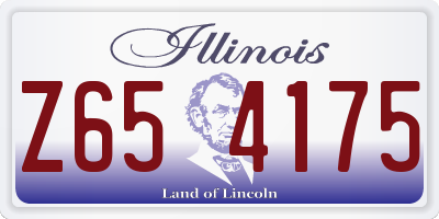 IL license plate Z654175