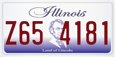 IL license plate Z654181