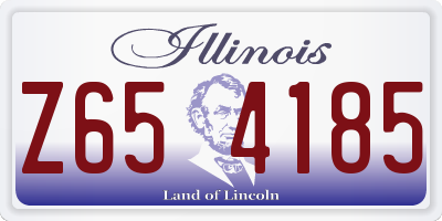 IL license plate Z654185