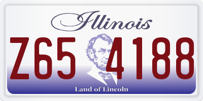 IL license plate Z654188