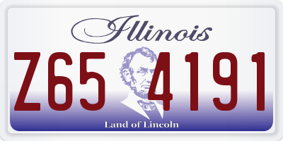 IL license plate Z654191