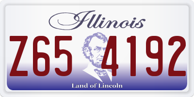 IL license plate Z654192