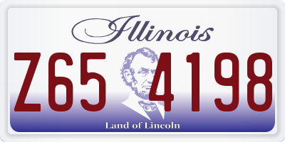 IL license plate Z654198