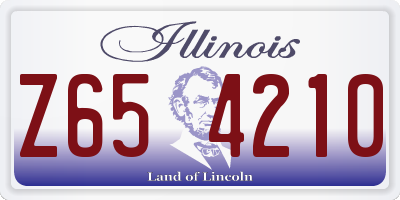 IL license plate Z654210