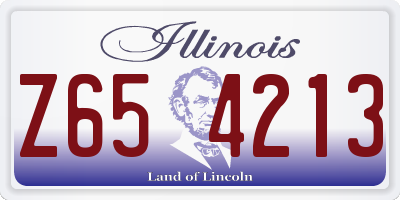 IL license plate Z654213