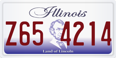 IL license plate Z654214