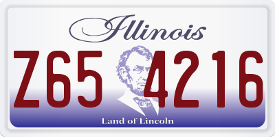 IL license plate Z654216